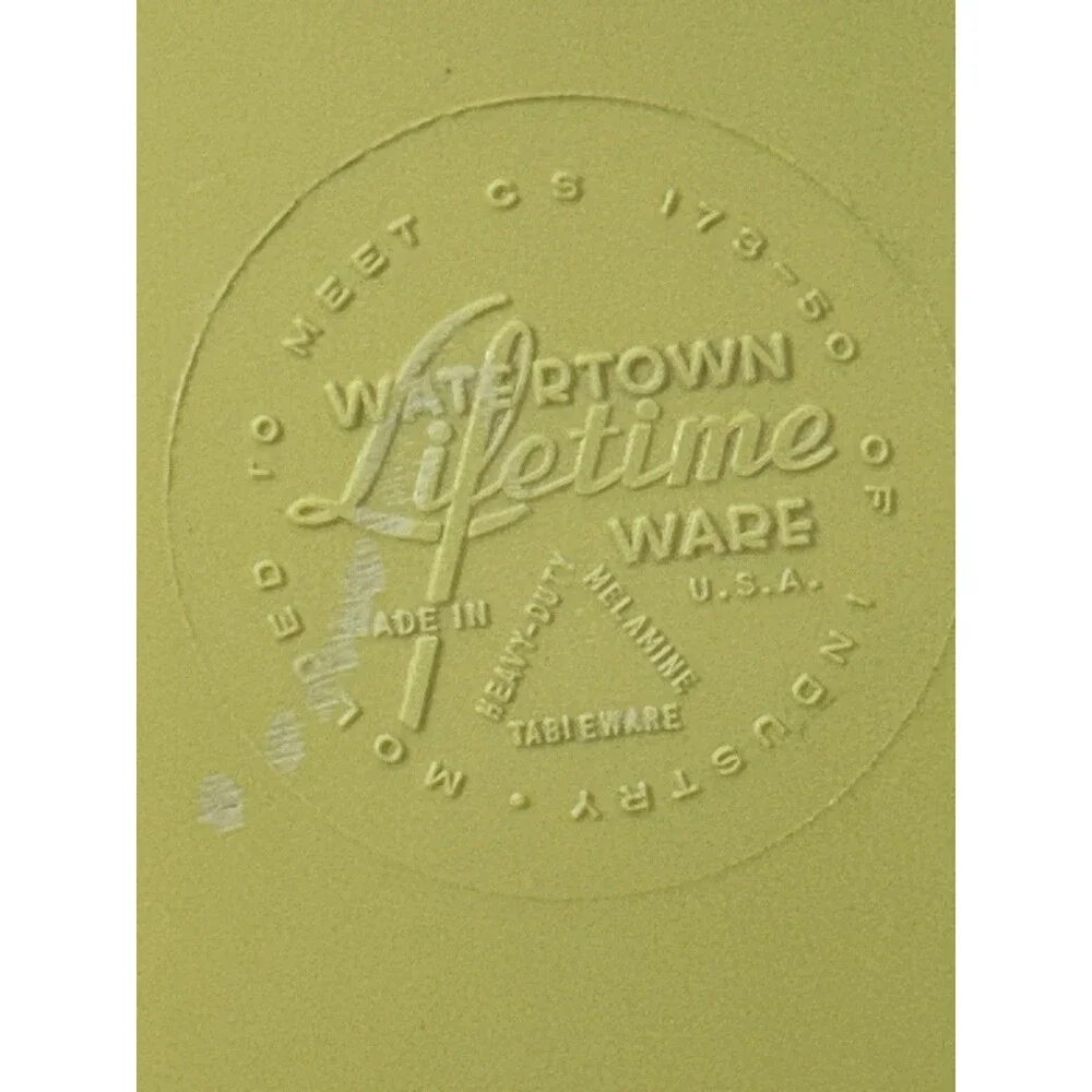 Vintage Yellow Watertown Lifetime Ware Melamine Heavy Duty Serving Platter